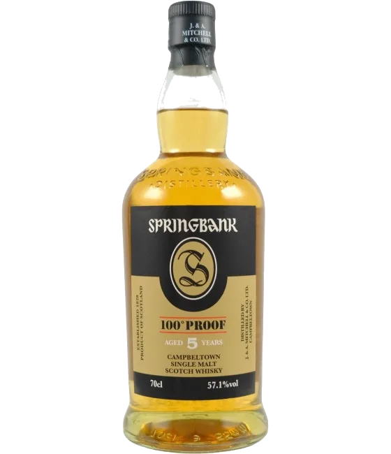 Springbank 5 Years Old 100 Proof, fles bij slijterij t Bockje in Bathmen