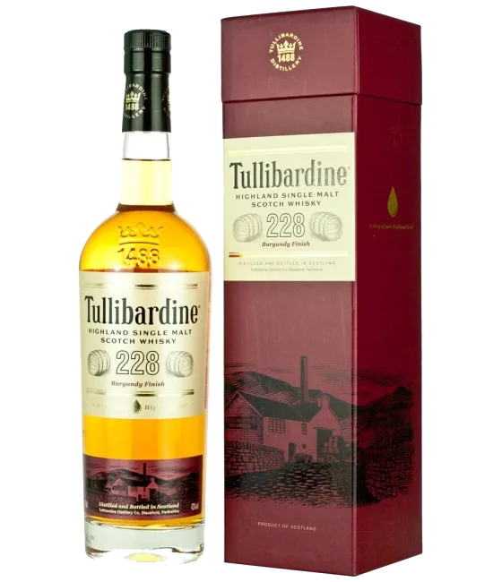 Tullibardine 228 Burgundy Wood Finish Highland Single Malt Whisky, fles bij slijterij t Bockje in Bathmen