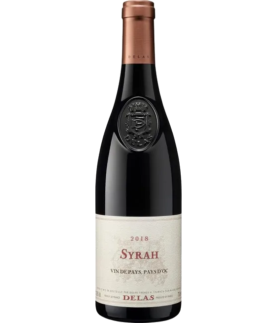 Delas Syrah Vin De Pays, Pays D’oc, fles bij slijterij t Bockje in Bathmen