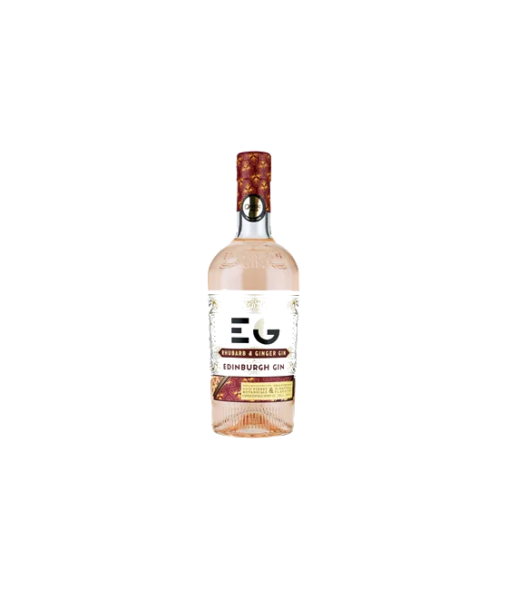 Edinburgh Gin Rhubarb & Ginger, fles bij slijterij t Bockje in Bathmen