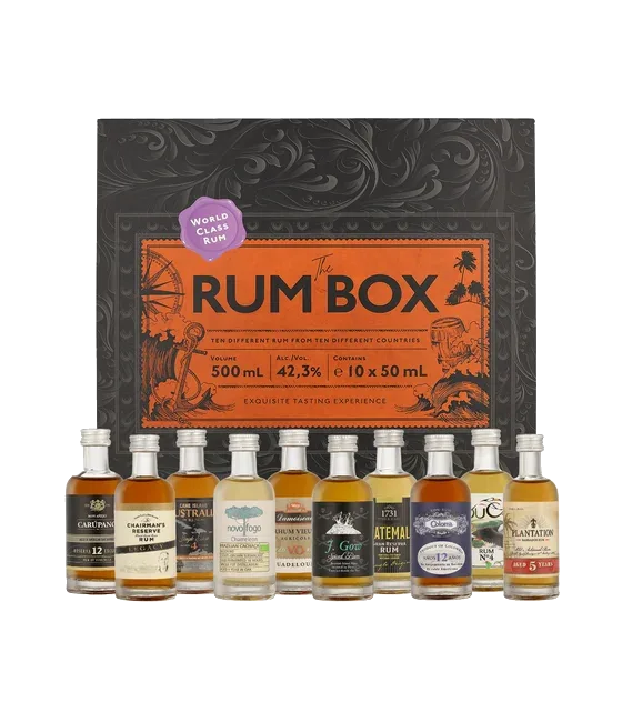 The Rum Box Purple by World Class Rum, fles bij slijterij t Bockje in Bathmen