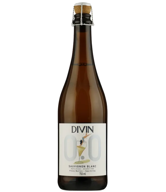 DIVIN Sparkling Sauvignon Blanc, fles bij slijterij t Bockje in Bathmen