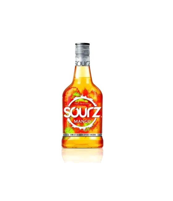 Sourz Mango, fles bij slijterij t Bockje in Bathmen
