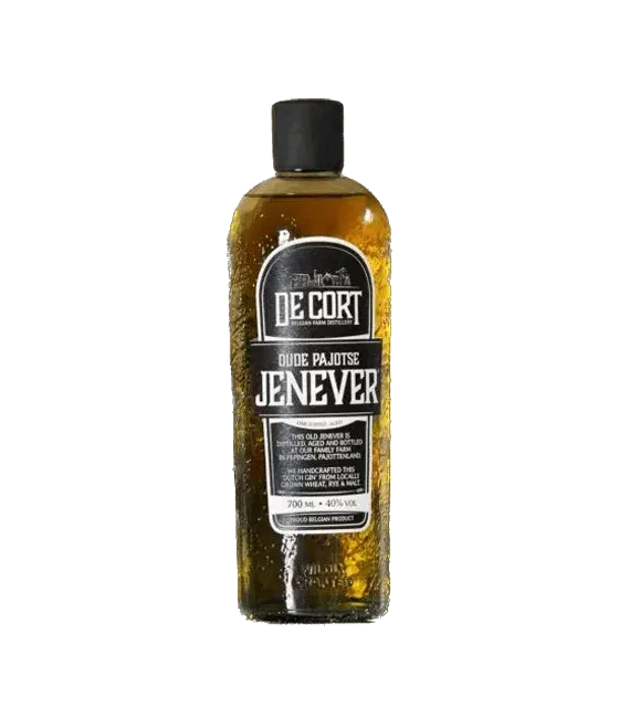 De Cort Oude Pajotse Jenever Vatgerijpt, fles bij slijterij t Bockje in Bathmen