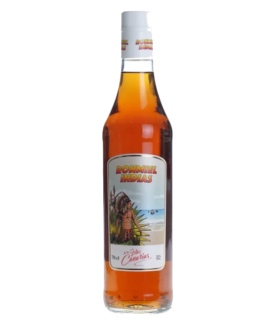 Ron Miel Indias, fles bij slijterij t Bockje in Bathmen