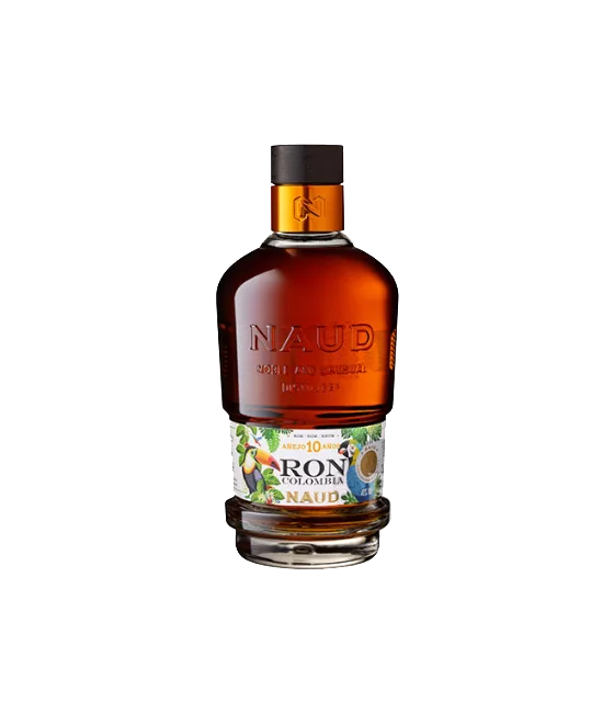 Naud Ron Colombia Añejo 10 Años, fles bij slijterij t Bockje in Bathmen