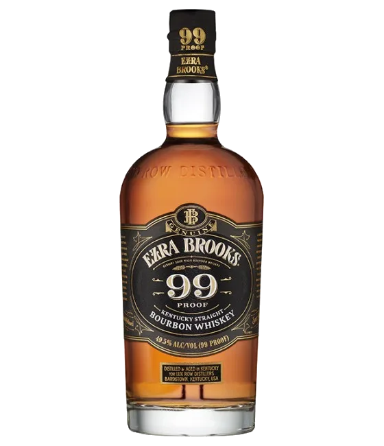 Ezra Brooks 99, fles bij slijterij t Bockje in Bathmen