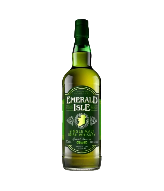 Emerald Isle Single Malt Irish Whiskey, fles bij slijterij t Bockje in Bathmen