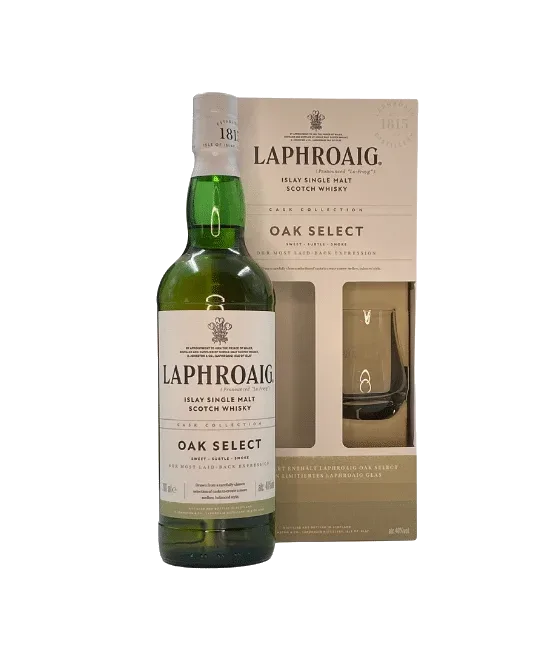 Laphroaig Oak Select Giftpack, fles bij slijterij t Bockje in Bathmen