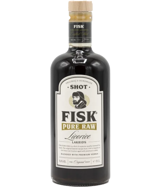 Fisk raw drop likeur, fles bij slijterij t Bockje in Bathmen