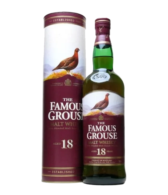 The Famous Grouse Malt Whisky 18 Years Old, fles bij slijterij t Bockje in Bathmen