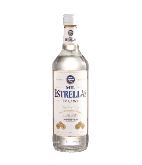 Mil Estrellas Rum wit, fles bij slijterij t Bockje in Bathmen