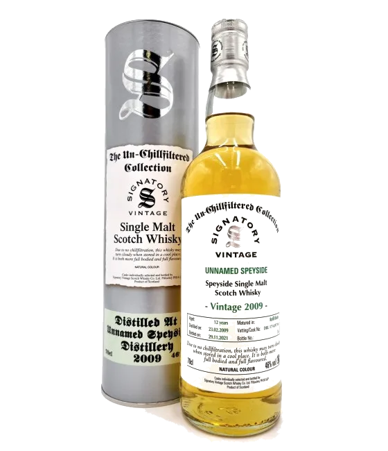 Signatory 2009 Unnamed Speyside Un-chillfiltered Collection, fles bij slijterij t Bockje in Bathmen