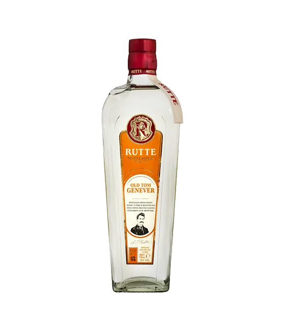 Rutte Old Tom Genever, fles bij slijterij t Bockje in Bathmen