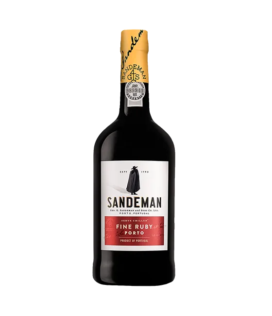 SANDEMAN Ruby Port, fles bij slijterij t Bockje in Bathmen