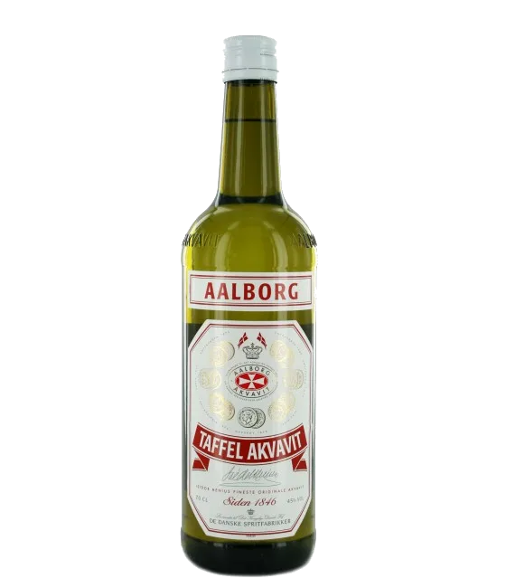 Aalborg Taffel Akvavit 70 cl, fles bij slijterij t Bockje in Bathmen