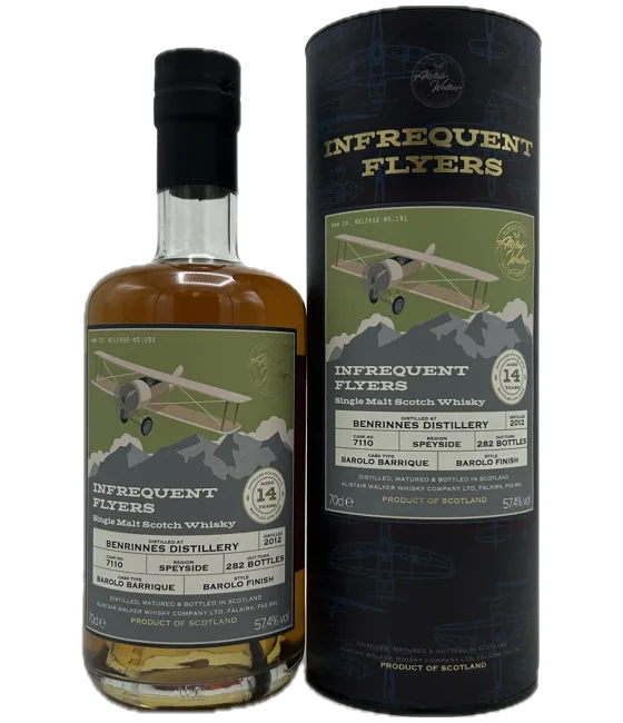 Infrequent Flyers Benrinnes 2012 14Y, fles bij slijterij t Bockje in Bathmen