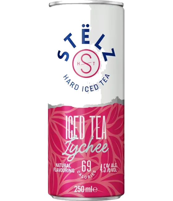 Stëlz Hard Iced Tea Lychee, fles bij slijterij t Bockje in Bathmen