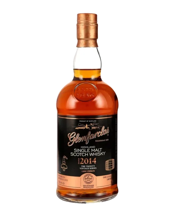 Glenfarclas 2014 The Trinity Vintage Series – The Dunnage Warehouses, fles bij slijterij t Bockje in Bathmen