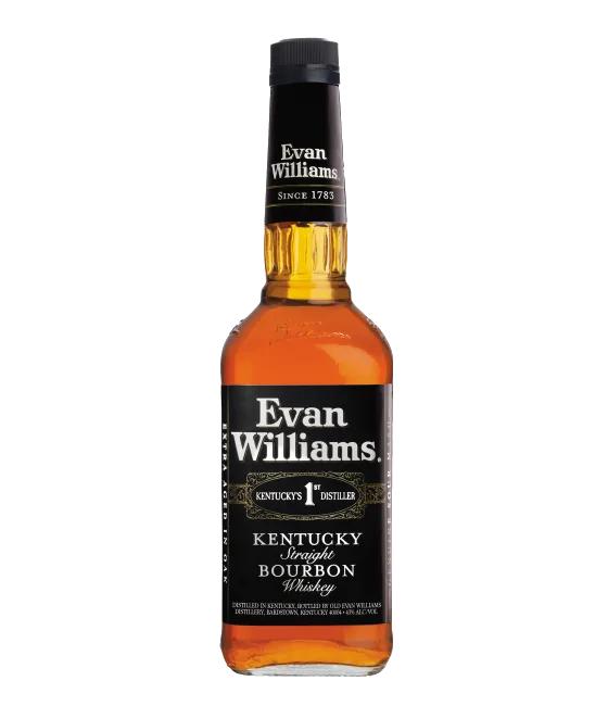 Evan Williams Kentucky straight bourbon, fles bij slijterij t Bockje in Bathmen