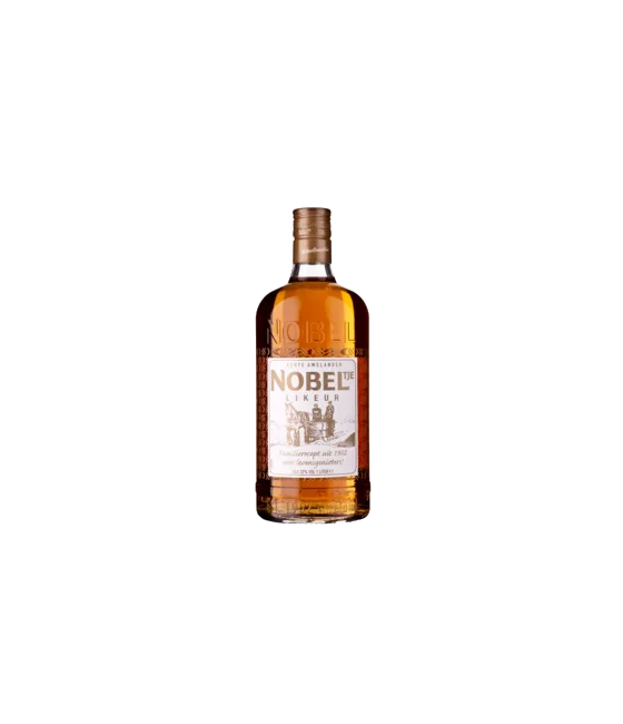 Nobeltje, fles bij slijterij t Bockje in Bathmen