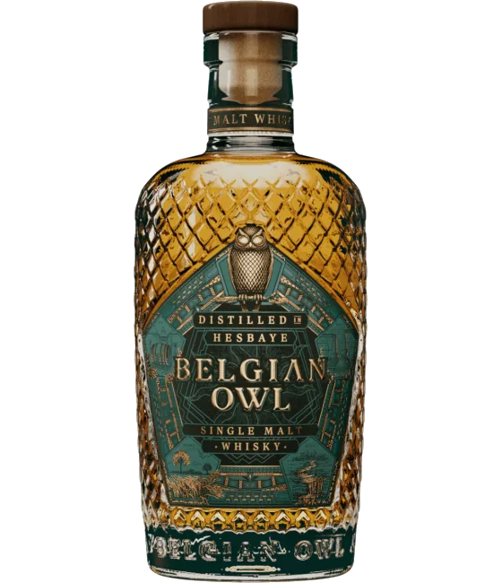 Belgian Owl Identity Single Malt Whisky, fles bij slijterij t Bockje in Bathmen