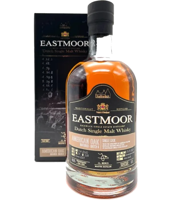Eastmoor Single Cask Batch 4 American Oak, fles bij slijterij t Bockje in Bathmen