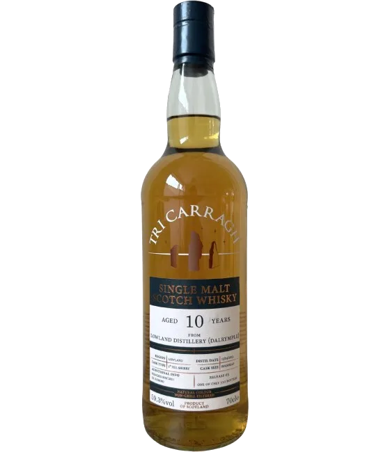 Tri Carragh Dalrymple 10 Years Old 2013, fles bij slijterij t Bockje in Bathmen