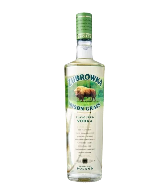 Zubrowka Vodka Bison Grass, fles bij slijterij t Bockje in Bathmen