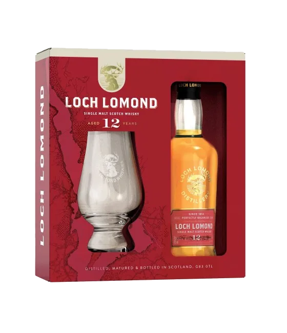 Loch Lomond 12Y Cadeauset + glas, fles bij slijterij t Bockje in Bathmen