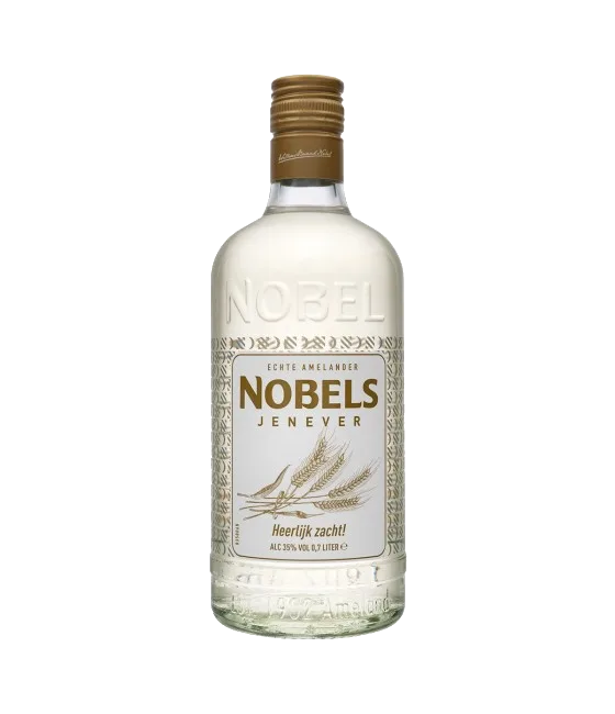 Nobels Jenever, fles bij slijterij t Bockje in Bathmen