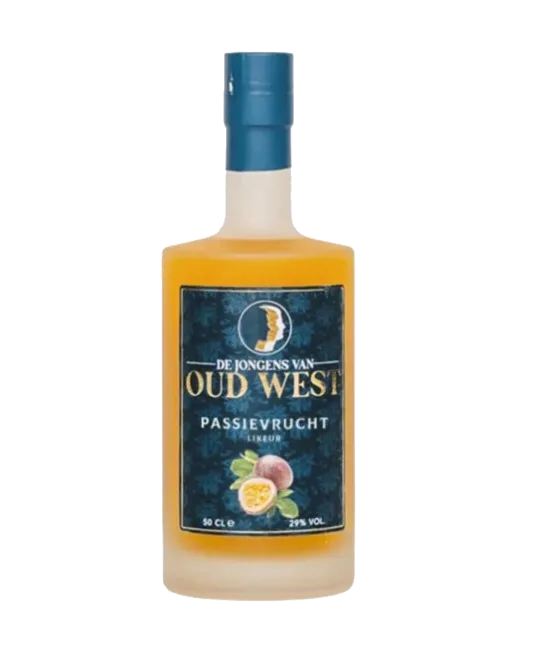 Jongens van Oud West Passievrucht, fles bij slijterij t Bockje in Bathmen