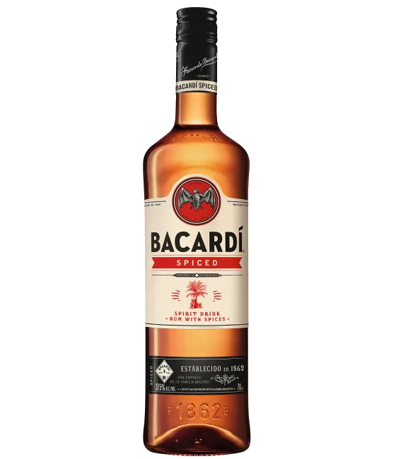 Bacardi Spiced, fles bij slijterij t Bockje in Bathmen