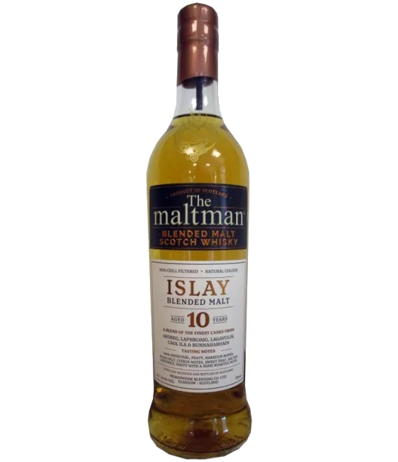 The Maltman Islay Blended Malt 10Y, fles bij slijterij t Bockje in Bathmen