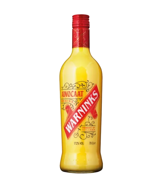 Warninks Advocaat dun, fles bij slijterij t Bockje in Bathmen