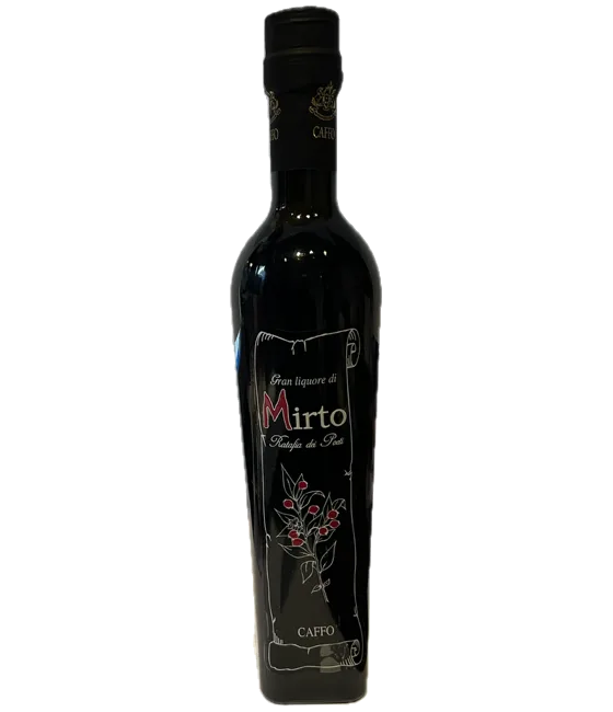 Caffo Mirto Ratafia dei Poeti, fles bij slijterij t Bockje in Bathmen