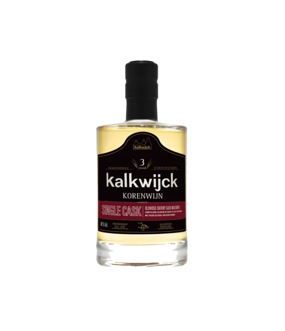 Kalkwijck Korenwijn 3 Jaar Single Cask Oloroso, fles bij slijterij t Bockje in Bathmen