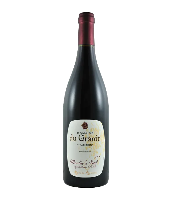 Domaine du Granit Moulin-à-Vent Beaujolais, fles bij slijterij t Bockje in Bathmen