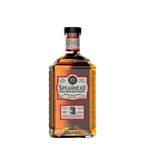Spearhead Single Grain Scotch Whisky, fles bij slijterij t Bockje in Bathmen