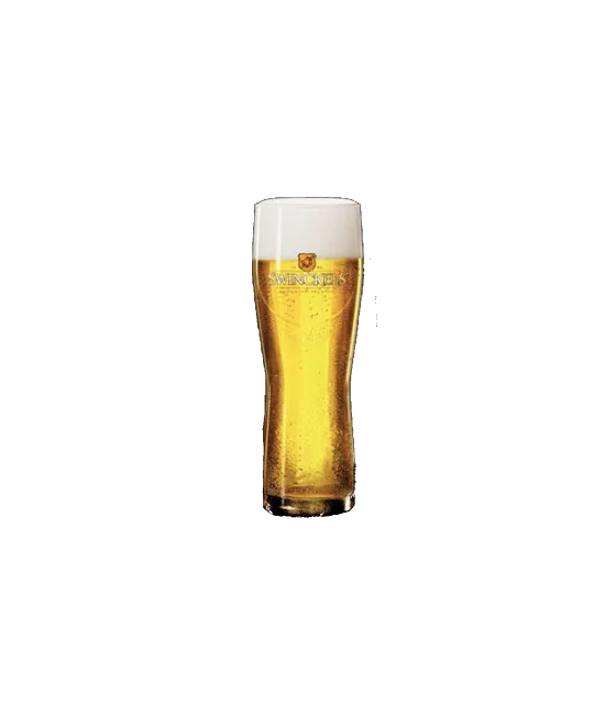 Swinckels bierglas, fles bij slijterij t Bockje in Bathmen