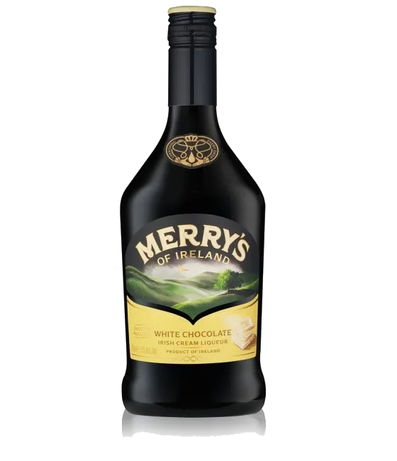 Merrys White Chocolate Cream, fles bij slijterij t Bockje in Bathmen