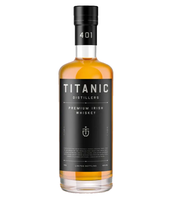 Titanic Premium Irish Whiskey, fles bij slijterij t Bockje in Bathmen