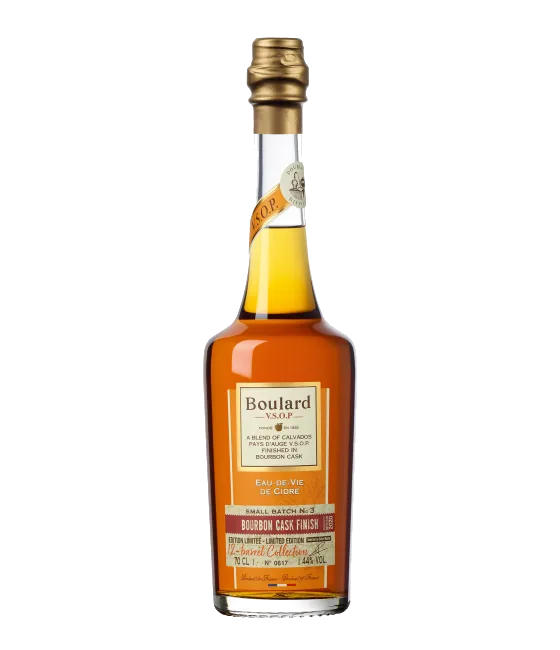 Boulard V.S.O.P. Calvados Bourbon Cask Finish, fles bij slijterij t Bockje in Bathmen