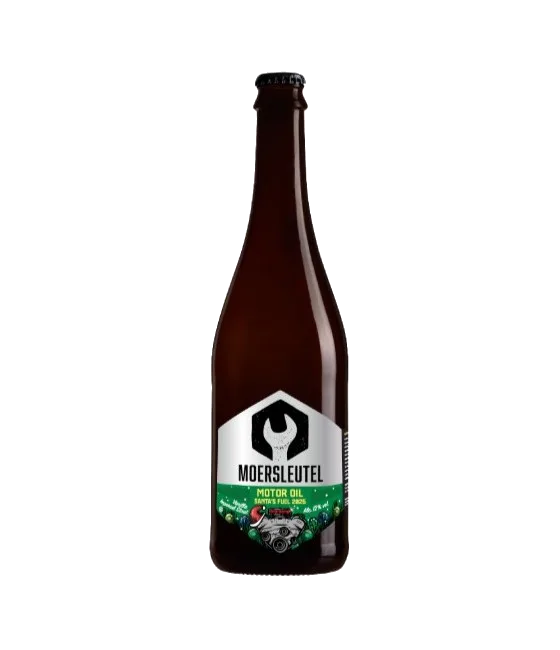 Moersleutel Motor Oil Santa’s Fuel 2025, fles bij slijterij t Bockje in Bathmen
