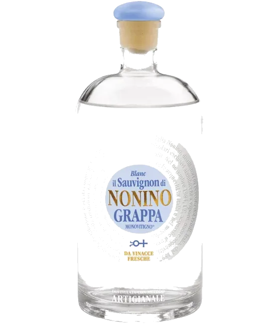 Nonino Grappa Sauvignon Blanc, fles bij slijterij t Bockje in Bathmen