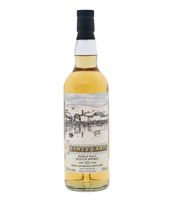 James Eadie Laphroaig 10Y, fles bij slijterij t Bockje in Bathmen