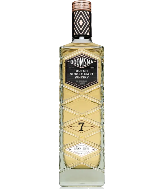Boomsma Single Malt Whisky Second Release, fles bij slijterij t Bockje in Bathmen