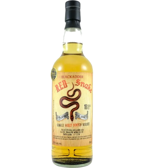 Blackadder Red Snake Redneck 108 10 years old, fles bij slijterij t Bockje in Bathmen