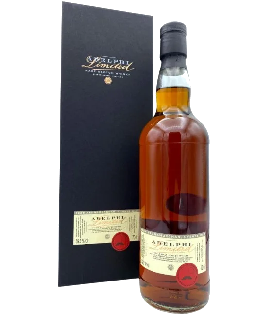 Ardnamurchan 5 Years Old 2015 Adelphi Limited, fles bij slijterij t Bockje in Bathmen