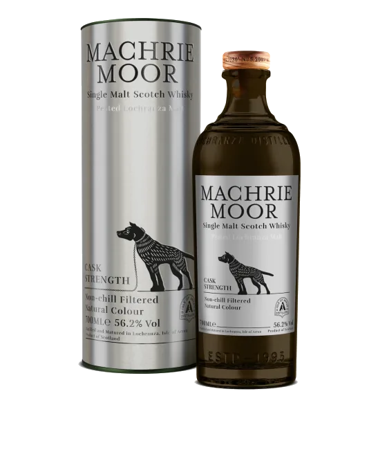 Arran Machrie Moor Peated Lochranza Cask Strength, fles bij slijterij t Bockje in Bathmen